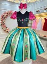 Vestido Fantasia Infantil Princesas Frozen Elsa e Anna para Festas Vestido Fantasia Infantil Princesas Frozen Elsa e Anna para Festas