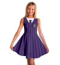 Vestido Fantasia Infantil Uniforme Enid Wandinha Regata roxo Vestido Fantasia Infantil Uniforme Enid Wandinha Regata roxo