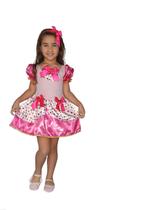 Vestido Fantasia Moranguinho Infantil + Tiara