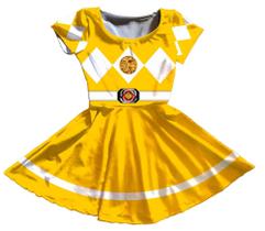 Vestido Fantasia Power Ranger Amarelo
