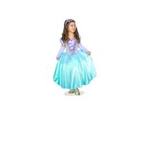 Vestido Fantasia Princesa Ariel Sereia + Tiara - Reieliana
