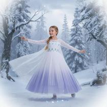 Vestido Fantasia Princesa Infantil Rainha Gelo Elsa Frozen 2 Vestido Fantasia Princesa Infantil Rainha Gelo Elsa Frozen 2