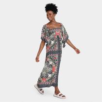 Vestido Farm Cropped Lenço Onça Mística Feminino