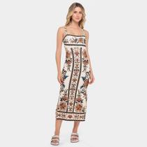 Vestido Farm Midi Jardim Majestoso