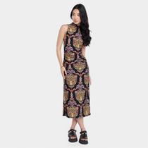 Vestido Farm Midi Pantera Boho Feminino