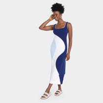 Vestido Farm Recortes Patch Crepe Feminino