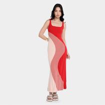 Vestido Farm Recortes Patch Crepe Feminino