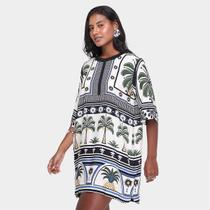 Vestido Farm T-Shirt Jardim Tropical Feminino Vestido Farm T-Shirt Jardim Tropical Feminino