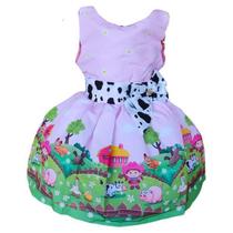Vestido Fazendinha Luxo Infantil Festa