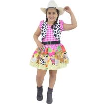 Vestido Fazendinha Rosa Vaqueira