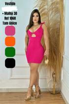 Vestido feminina com malha 3d