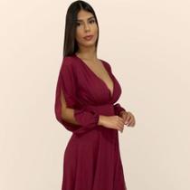 Vestido feminina de festa manga longa jade nana Marie