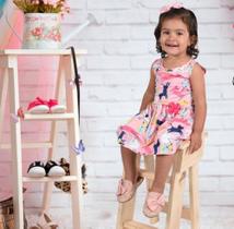 Vestido feminina infantil animais