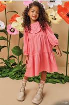 Vestido feminina infantil princesa em tecido viscose