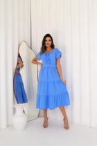 Vestido Feminino 3 Maria com Cinto Tecido Duna Confortável Elegante