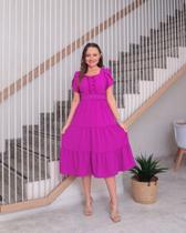 Vestido Feminino 3 Maria com Cinto Tecido Duna Confortável Elegante