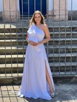 Vestido feminino adulto longo festa em tecido branco