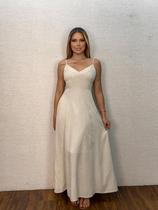 Vestido Feminino Alcinha Decote V Exclusivo Luxo