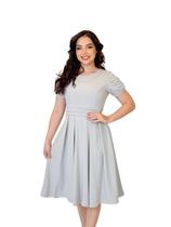 Vestido Feminino Alfaiataria Social Moda Evangelica Elegante