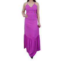 Vestido Feminino Amoracafé Recorte Longo Duna Roxo