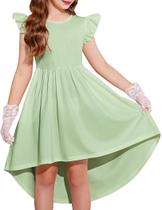 Vestido feminino Arshiner Summer Formal Party Sage Green 6-7 anos