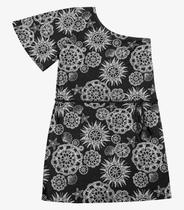 Vestido Feminino Assimetrico Com Cinto Endless Preto Vestido Feminino Assimetrico Com Cinto Endless Preto