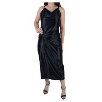 Vestido Feminino Averzzy Acetinado Preto - 6701