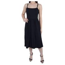 Vestido Feminino Babicat Midi Preto - B2898