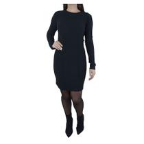 Vestido Feminino Babicat ML Canelado Mel Preto - B1839