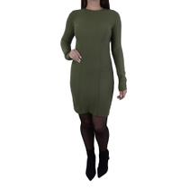 Vestido Feminino Babicat ML Canelado Mel Verde - B1839 Vestido Feminino Babicat ML Canelado Mel Verde - B1839