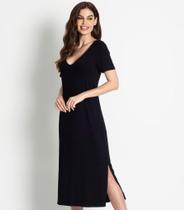 Vestido Feminino Básico Midi Rovitex Preto