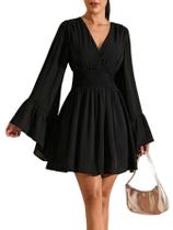 Vestido feminino BEAUDRM plus size Boho Western Mesh preto