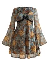 Vestido feminino BEAUDRM Y2k Plus Size Hippie Vintage Boho Vestido feminino BEAUDRM Y2k Plus Size Hippie Vintage Boho