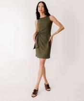 Vestido Feminino Canelado Amarração Sem Manga Marisa-70541