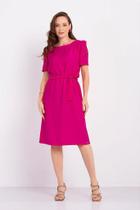 Vestido Feminino Capim Rosa - Confeccionado em Viscose e Poliamida Vestido Feminino Capim Rosa - Confeccionado em Viscose e Poliamida
