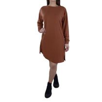 Vestido Feminino Cardium ML Moletinho Marrom - 4619