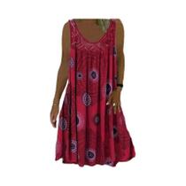 Vestido Feminino Casual De Verão Com Estampa Digital, Ombro a Ombro, Tamanhos S-5XL, Caimento Solto