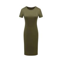 Vestido Feminino Casual De Verão Com Manga Curta, Brilhante, Comprimento Até O Joelho, Estilo