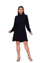 Vestido Feminino Chemise Manga Longa Com Recorte Camisão Estilo Amamentação