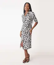 Vestido Feminino Chemise Midi Estampa Poá Marisa-74097