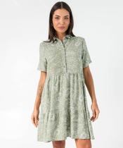 Vestido Feminino Chemise Paisley Marisa Verde Vestido Feminino Chemise Paisley Marisa Verde