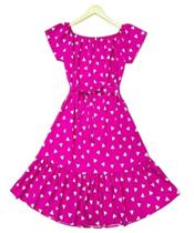 Vestido Feminino Ciganinha Coração Com Cinto E Babado Vestido Feminino Ciganinha Coração Com Cinto E Babado