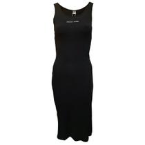 Vestido Feminino Colcc Sport Midi Slim Fit Canelado Com Fenda Lateral