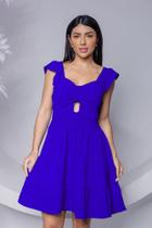 Vestido feminino com bojo, forrado e elastex nas costa no tecido duna para o verão