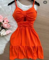 vestido feminino cor laranja TAM P vestido feminino cor laranja TAM P