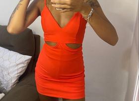 Vestido feminino cor laranja tamanho p