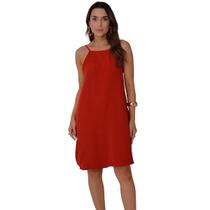 Vestido Feminino Crepe Duna Alcinha Confortável