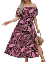 Vestido feminino CUPSHE A Line Off Shoulder Ruffle Maxi Black L