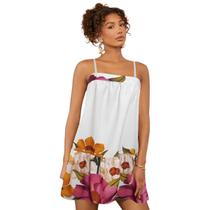 Vestido Feminino Curto Alcinha Floral Verão Soltinho Casual Elegante Moderno Vintage Estampado Fresquinho Confortável Estiloso Vestido Feminino Curto Alcinha Floral Verão Soltinho Casual Elegante Moderno Vintage Estampado Fresquinho Confortável Estiloso