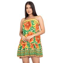 Vestido Feminino Curto Floral Soltinho Moda Alcinha Babado Fresquinho Estampado Confortável Praia Dia a Dia Moderno